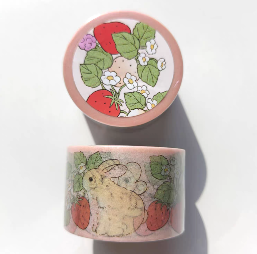 Yoovora Strawberry & Rabbit Animal Theme Washi Tape