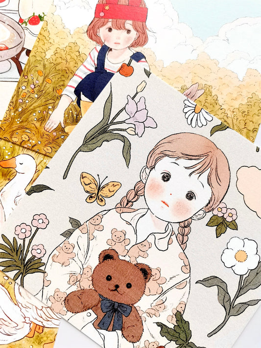 Yoovora Pajamas and Sleepy Bear Postcard