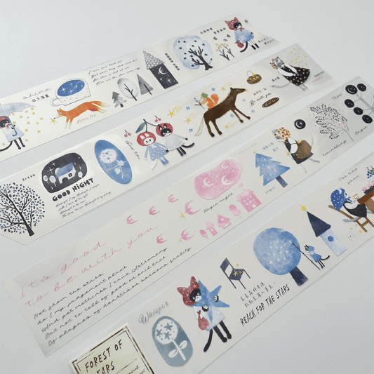 Nekocha Cats in the Starry Forrest PET Tape
