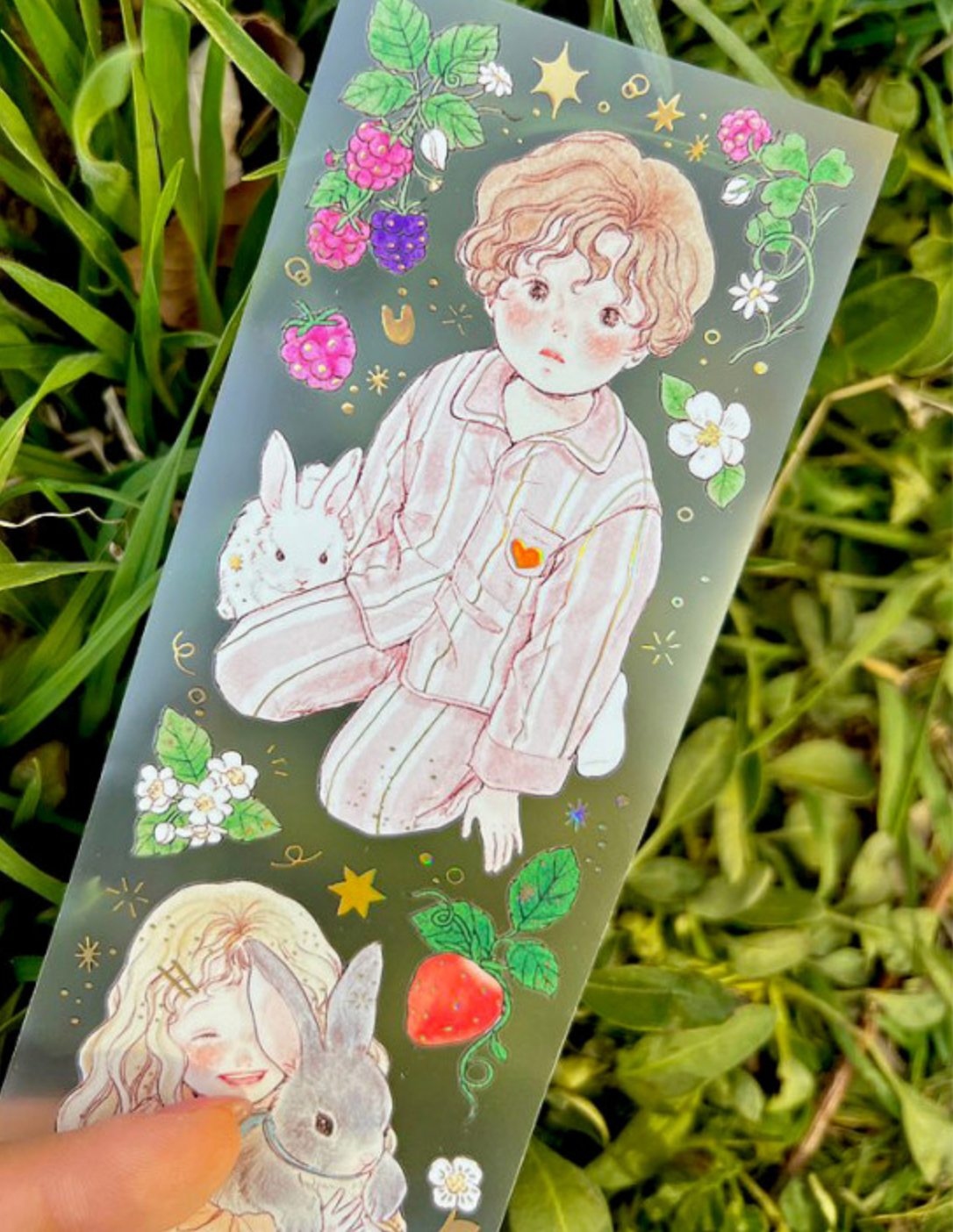 Yoovora Rabbit & Kids Theme Gold Foil PET Tape