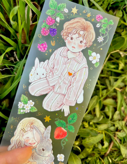 Yoovora Rabbit & Kids Theme Gold Foil PET Tape