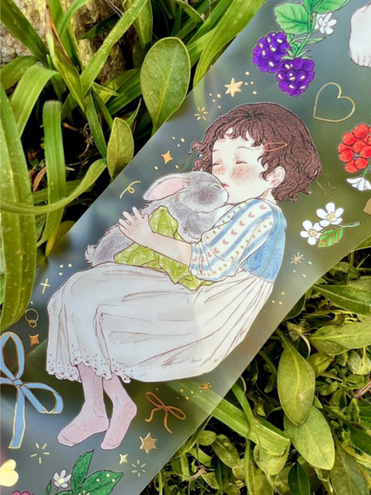 Yoovora Rabbit & Kids Theme Gold Foil PET Tape