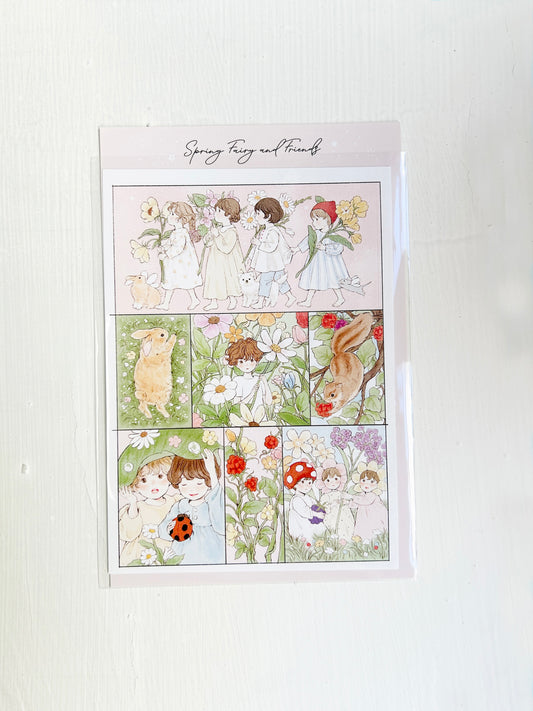 Yoovora Whimsical Floral Girls Sticker Sheet