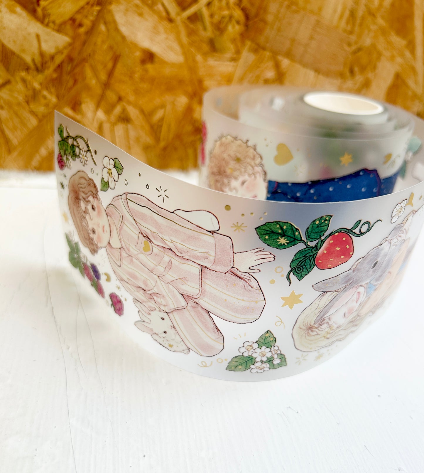 Yoovora Rabbit & Kids Theme Gold Foil PET Tape