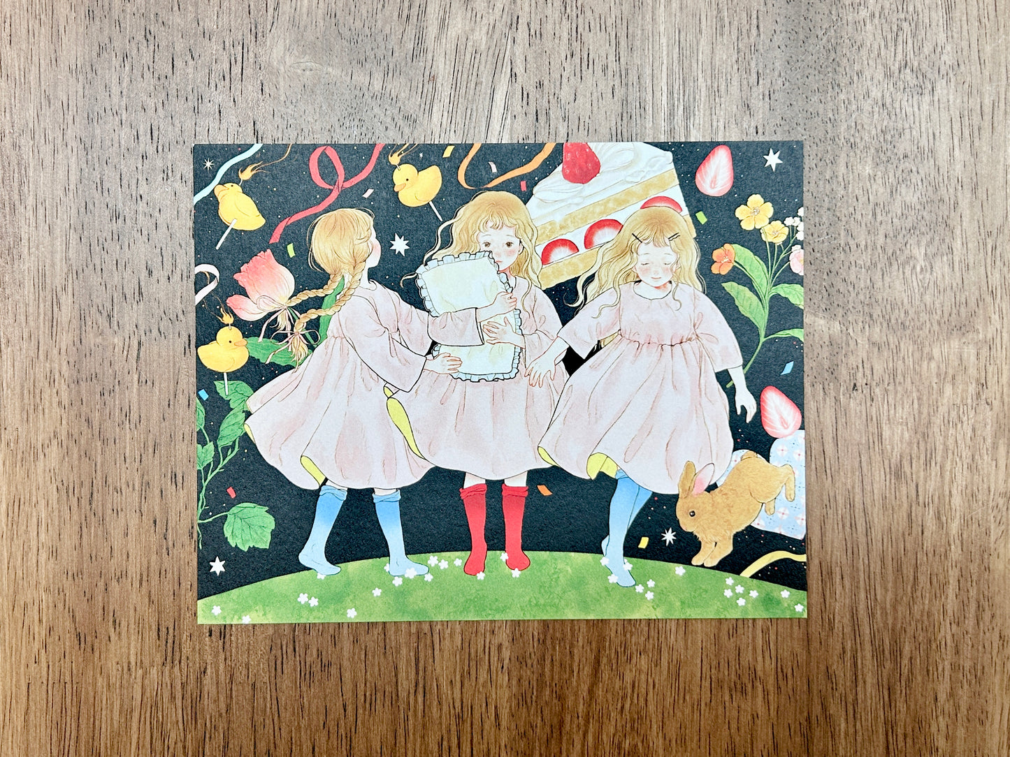 Yoovora Three Girls Postcard