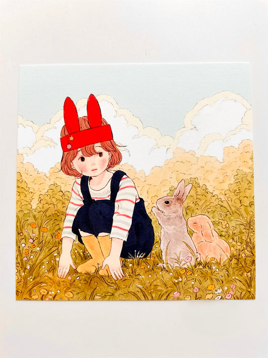 Yoovora Hop Like a Rabbit Postcard