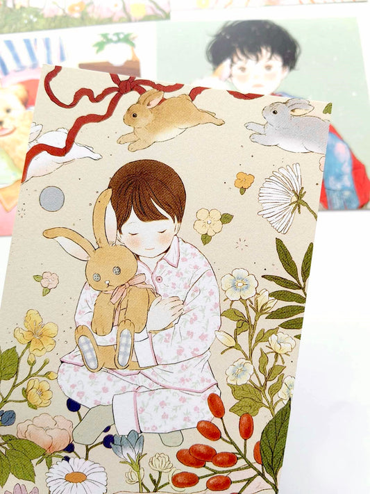 Yoovora Pajamas with Rabbit Postcard