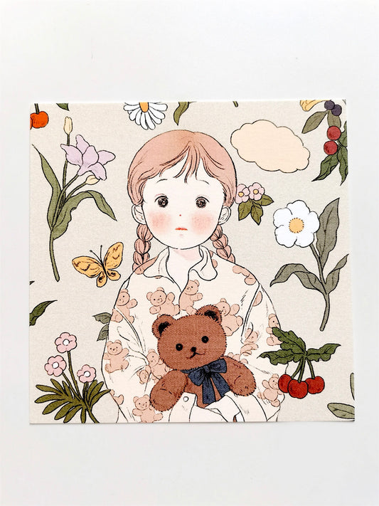 Yoovora Pajamas and Sleepy Bear Postcard