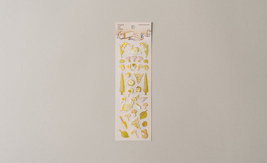 POV Whimsical Swan by the Pond Gold Foil Sticker Sheet