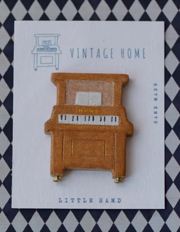 Little Hand Ceramic Vintage Furniture Magnet 【Piano】
