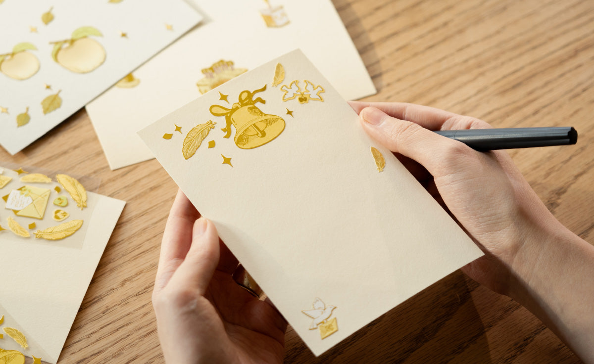 POV Church Bell and Pigeons Gold Foil Sticker Sheet