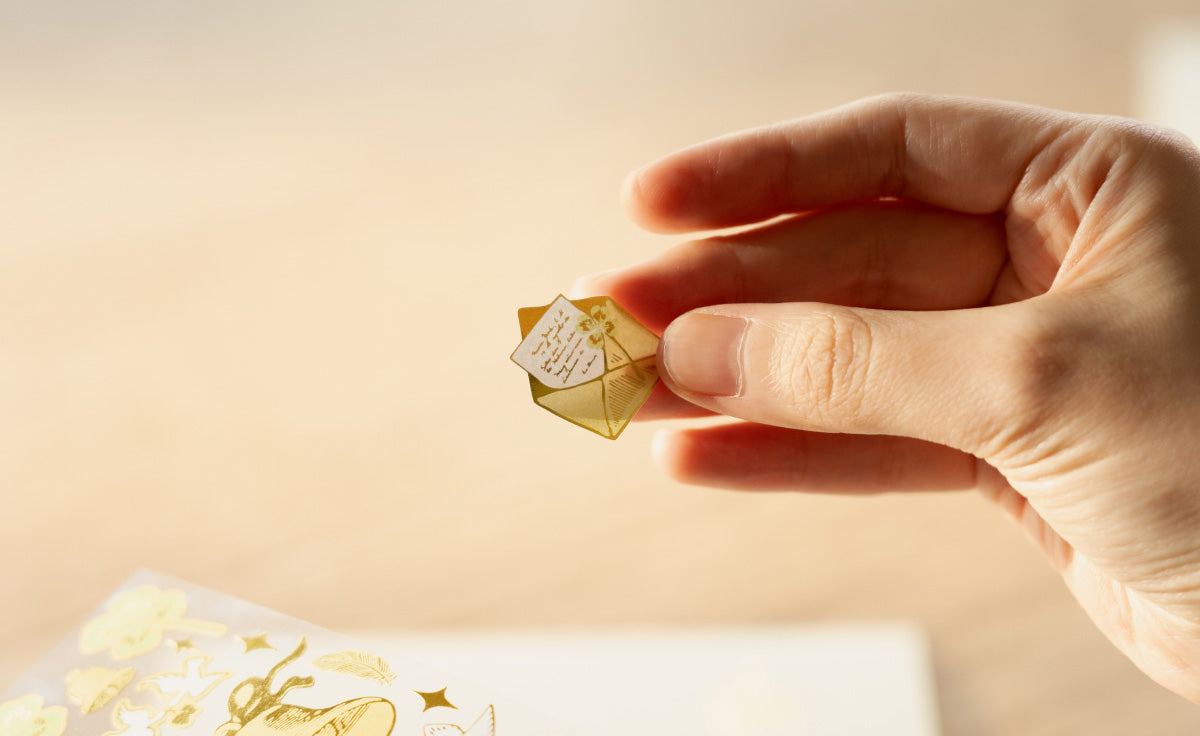 POV Church Bell and Pigeons Gold Foil Sticker Sheet