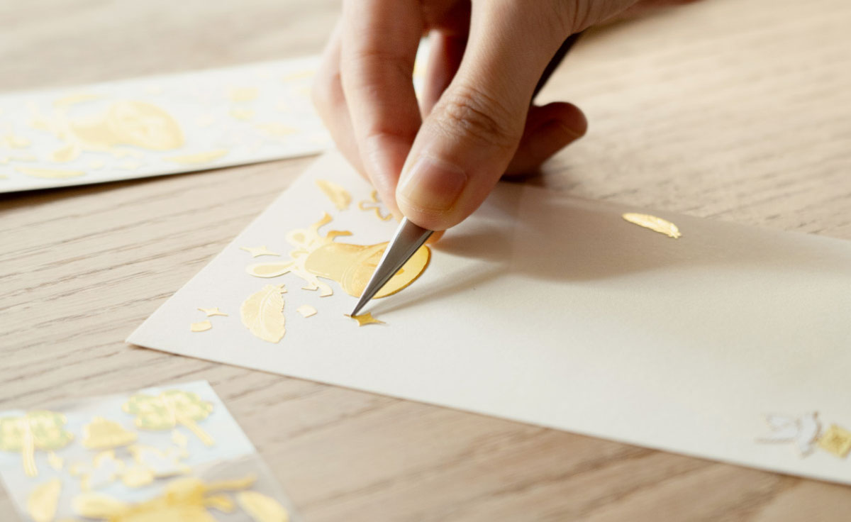 POV Church Bell and Pigeons Gold Foil Sticker Sheet